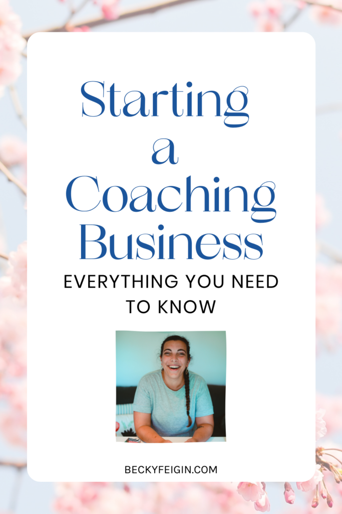 STARTING A COACH BUSINESS PINTEREST GRAPHIC